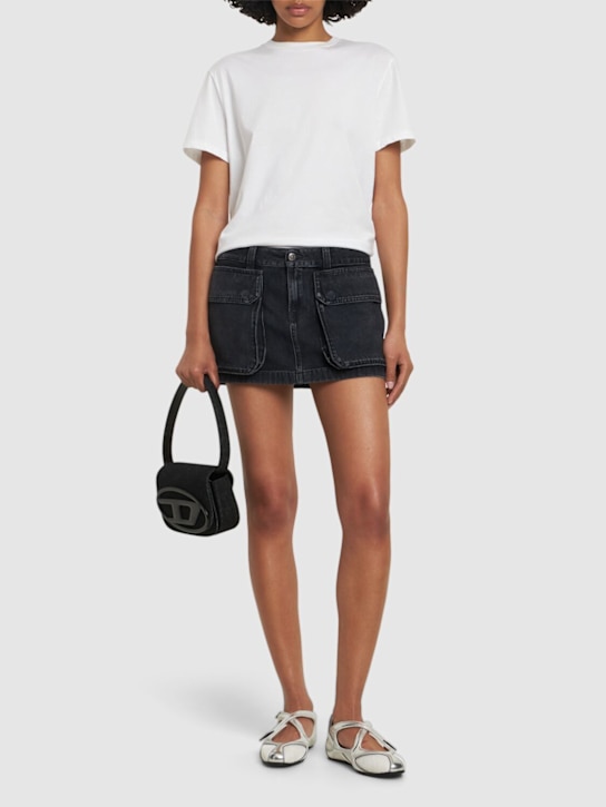 Diesel: De-Ton denim cargo mini skirt - women_1 | Luisa Via Roma