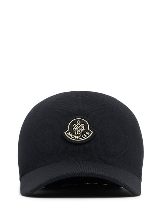 Moncler: Cappellino baseball in nylon CNY - Nero - women_0 | Luisa Via Roma
