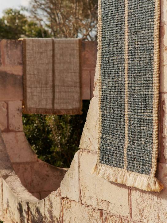 Ferm Living: Athens striped handwoven jute runner - Blue - ecraft_1 | Luisa Via Roma