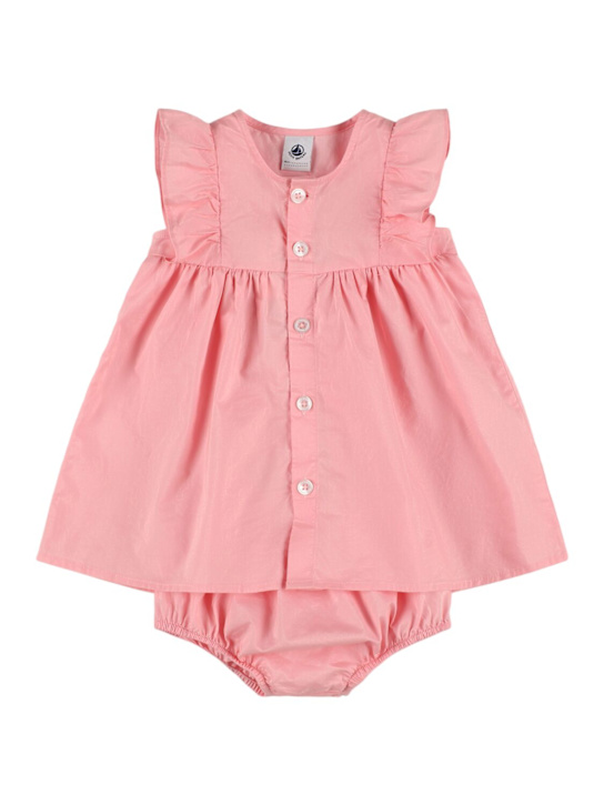 Petit Bateau: Vestito in cotone con culotte - kids-girls_0 | Luisa Via Roma