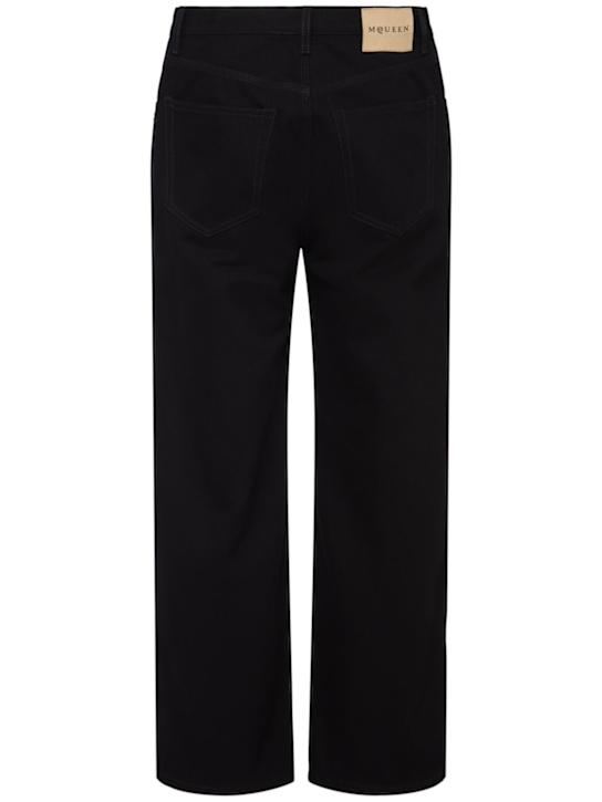McQueen: Stud details cotton jeans - Black - men_1 | Luisa Via Roma