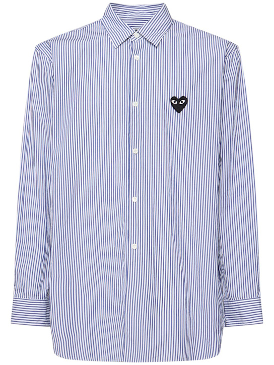 Comme des Garçons Play: Striped cotton shirt - men_0 | Luisa Via Roma