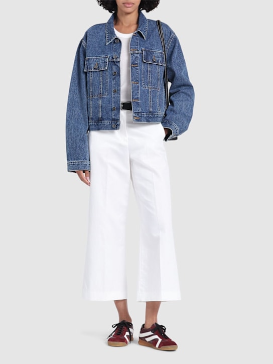 Zircone cotton & linen canvas wide pants - Thumbnail 2