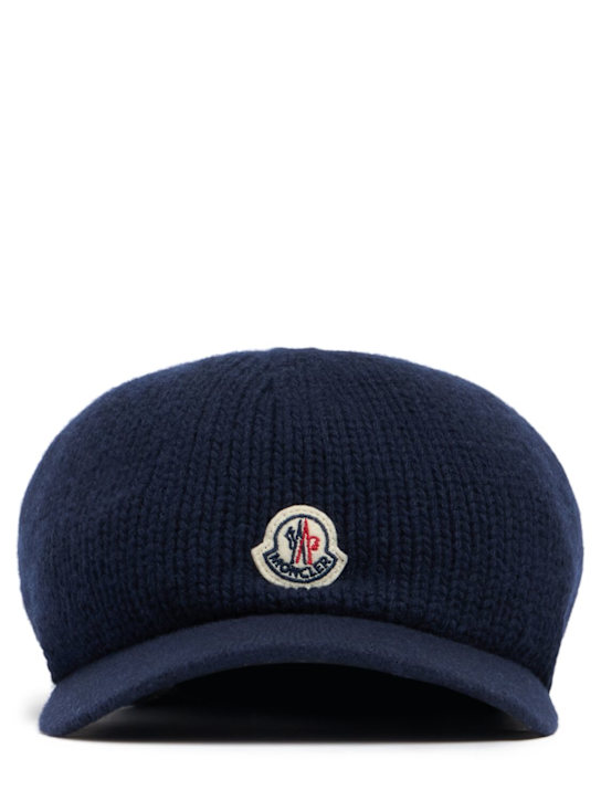 Moncler: Knit cotton baseball cap - women_0 | Luisa Via Roma