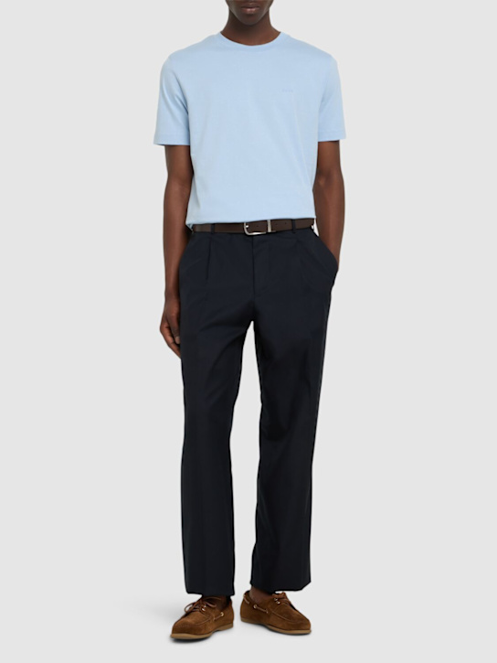 Boss: Thompson logo cotton t-shirt - men_1 | Luisa Via Roma