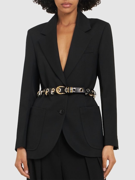 Déhanche: Revenge mixed metal leather belt - women_1 | Luisa Via Roma