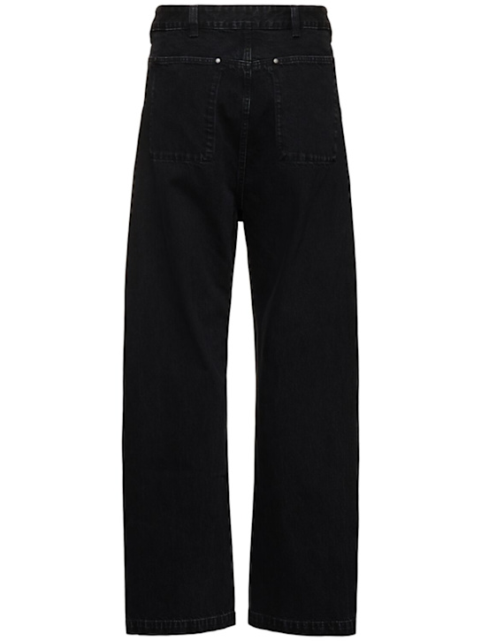 Entire Studios: Gem wide straight leg jeans - Black - men_3 | Luisa Via Roma