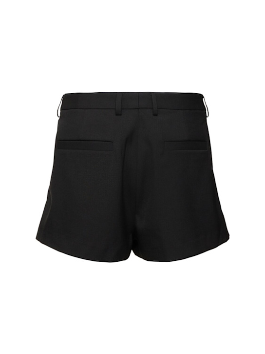 Entire Studios: Puny wool blend shorts - Black - men_3 | Luisa Via Roma