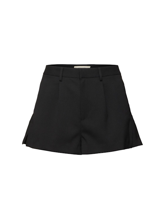 Entire Studios: Puny wool blend shorts - Black - men_0 | Luisa Via Roma