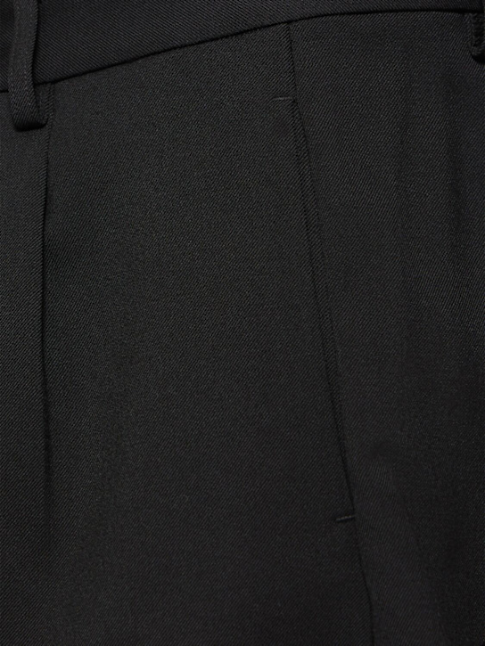 Entire Studios: Puny wool blend shorts - Black - men_4 | Luisa Via Roma