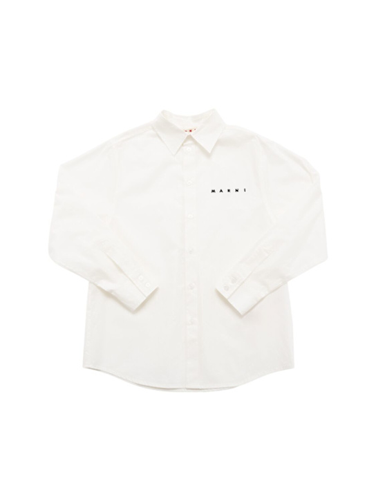 Marni Junior: Cotton poplin shirt - ホワイト - kids-boys_0 | Luisa Via Roma
