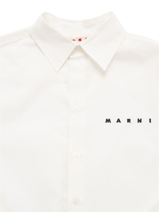 Marni Junior: Cotton poplin shirt - ホワイト - kids-boys_1 | Luisa Via Roma
