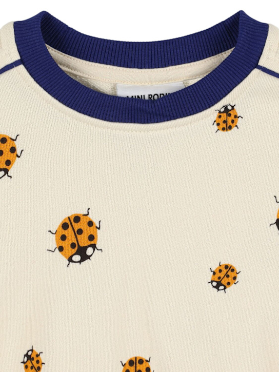 Mini Rodini: Printed cotton sweatshirt - Off White - kids-boys_1 | Luisa Via Roma