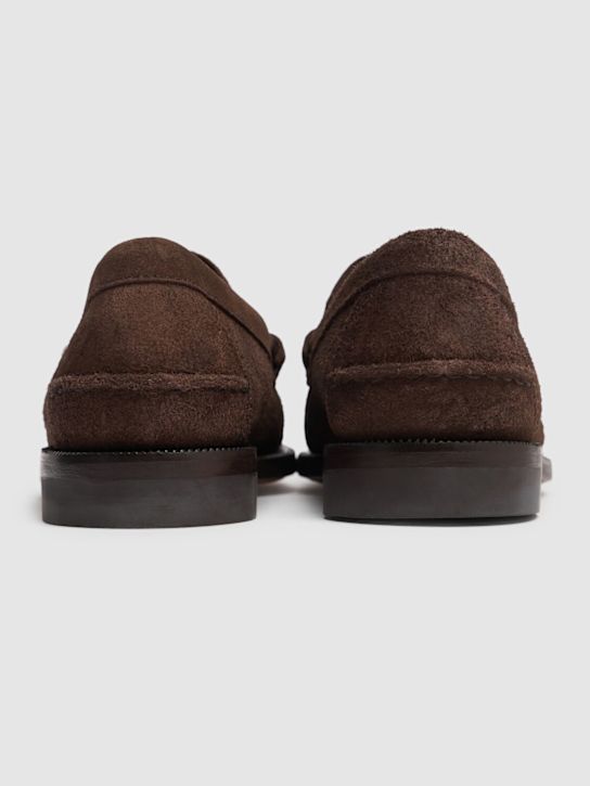 Sebago: Classic Dan flesh out suede loafers - Dark Brown - men_3 | Luisa Via Roma