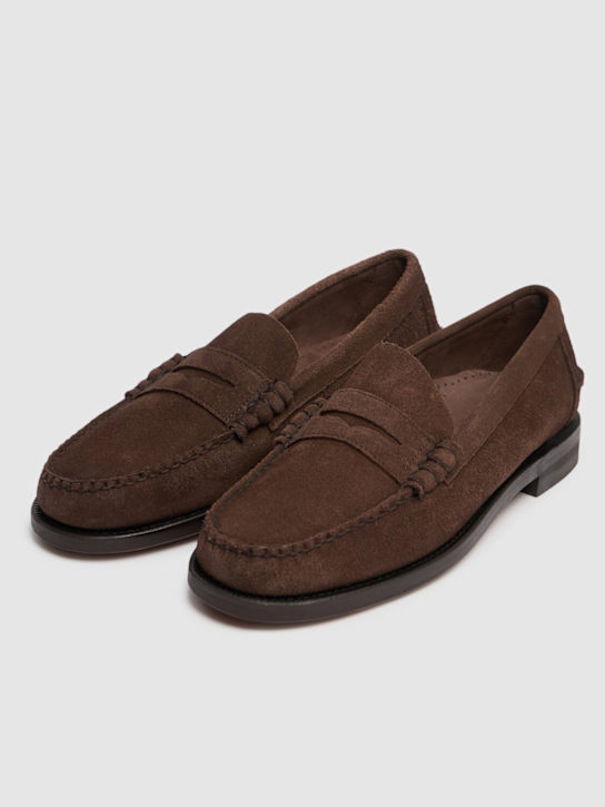 Sebago: Classic Dan flesh out suede loafers - Dark Brown - men_1 | Luisa Via Roma