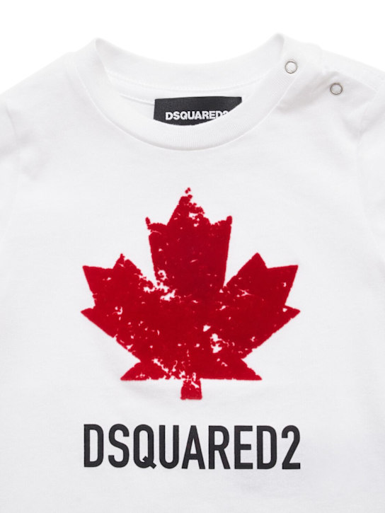 Dsquared2: Cotton crewneck sweatshirt - White - kids-boys_1 | Luisa Via Roma