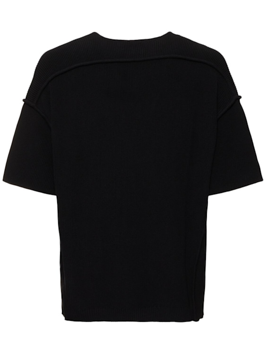 Entire Studios: Knit block t-shirt - Black - men_3 | Luisa Via Roma