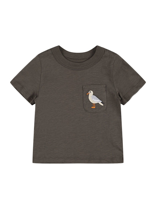 Mini Rodini: Embroidered cotton jersey t-shirt - kids-boys_0 | Luisa Via Roma
