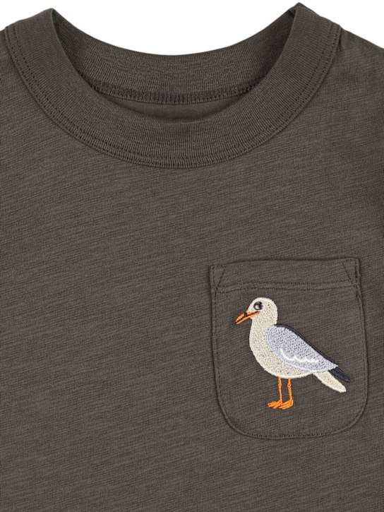 Mini Rodini: Embroidered cotton jersey t-shirt - kids-boys_1 | Luisa Via Roma