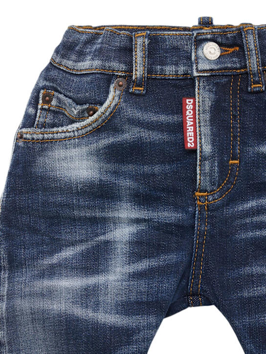 Dsquared2: Stretch cotton denim jeans - Blue - kids-boys_1 | Luisa Via Roma