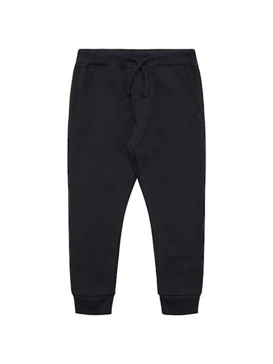 Dsquared2: Cotton sweatpants - Black - kids-boys_0 | Luisa Via Roma