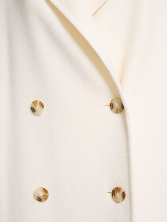 Loulou Studio: Borneo double breast wool long coat - Ivory - women_4 | Luisa Via Roma