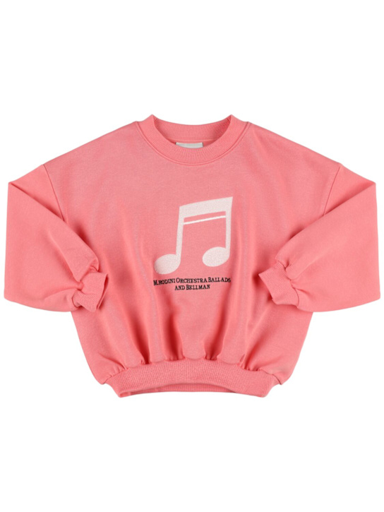 Mini Rodini: コットンスウェットシャツ - ピンク - kids-girls_0 | Luisa Via Roma