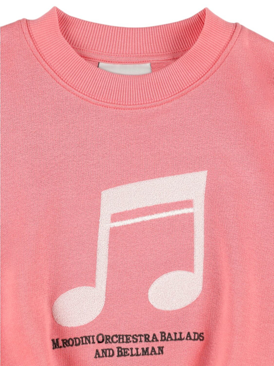 Mini Rodini: コットンスウェットシャツ - ピンク - kids-girls_1 | Luisa Via Roma