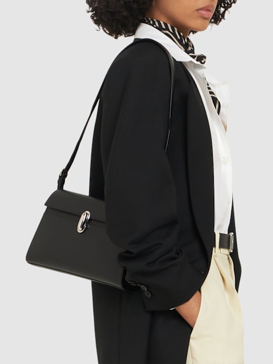 Savette: Symmetry grained leather shoulder bag - women_1 | Luisa Via Roma