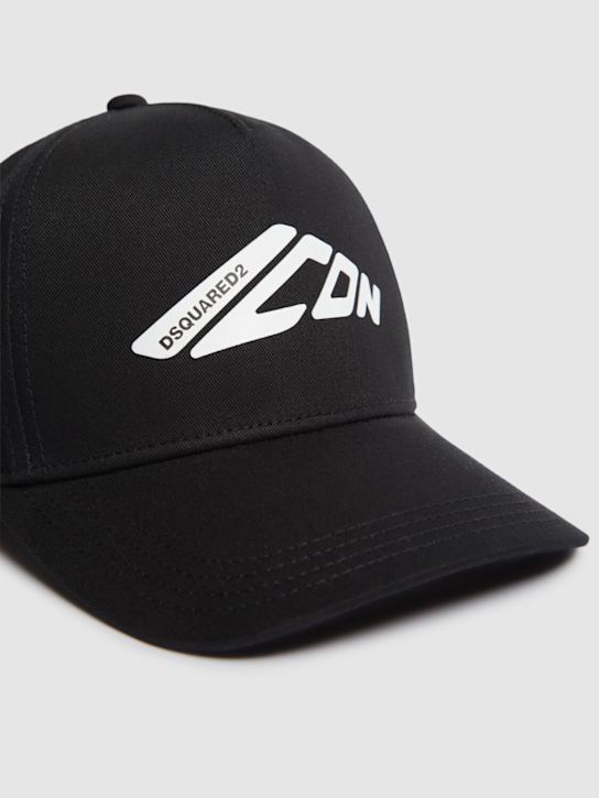 Dsquared2: Cotton baseball hat - Black - kids-boys_1 | Luisa Via Roma
