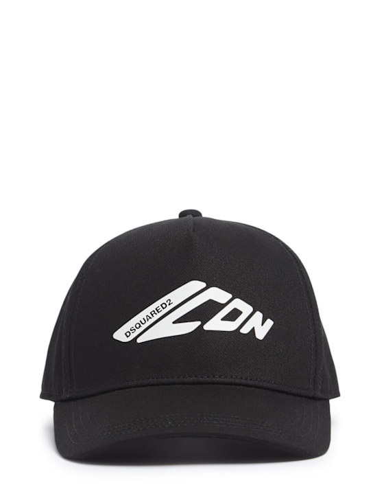 Dsquared2: Cotton baseball hat - Black - kids-boys_0 | Luisa Via Roma