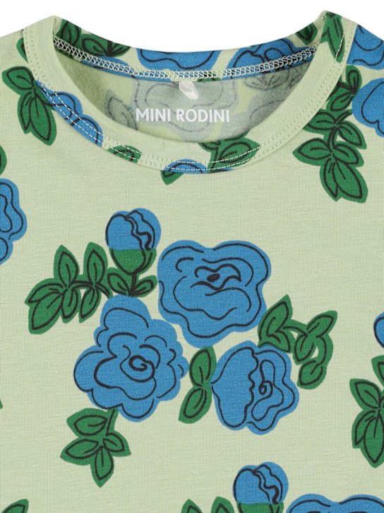 Mini Rodini: T-shirt in jersey di misto cotone con stampa - Verde/Multi - kids-girls_1 | Luisa Via Roma