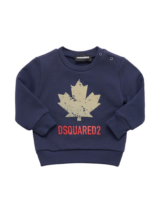 Dsquared2: Cotton crewneck sweatshirt - kids-boys_0 | Luisa Via Roma