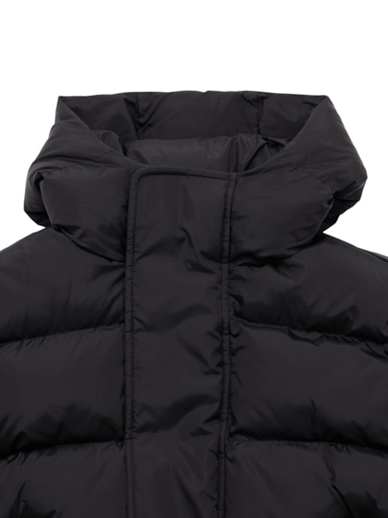 Dsquared2: Hooded nylon puffer jacket - Black - kids-girls_1 | Luisa Via Roma