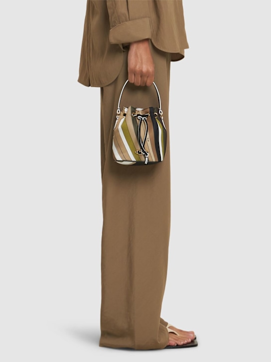 Pucci: Iride nylon bucket bag - Khaki - women_2 | Luisa Via Roma