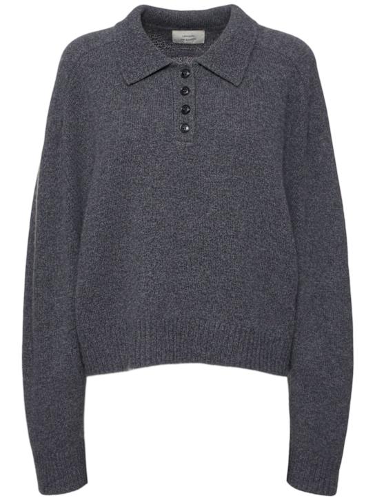 Loulou De Saison: Homere LDS knit boxy polo sweater - women_0 | Luisa Via Roma