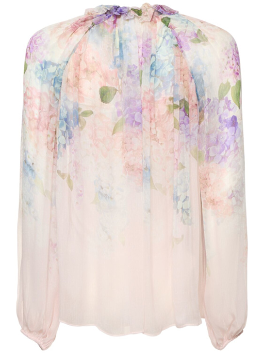 Zimmermann: Dawning printed viscose billowed shirt - women_0 | Luisa Via Roma