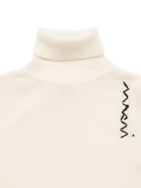 Marni Junior: Maglia in misto di lana - Bianco - kids-girls_1 | Luisa Via Roma