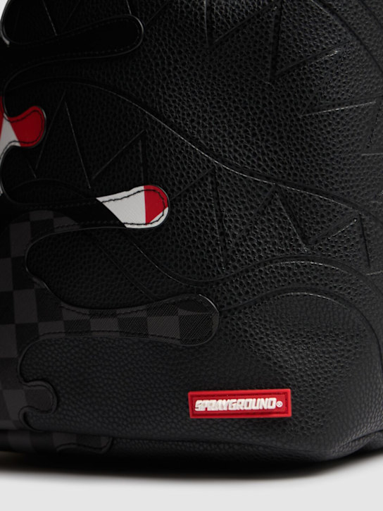 SPRAYGROUND: Printed canvas backpack - White/Black - kids-boys_2 | Luisa Via Roma