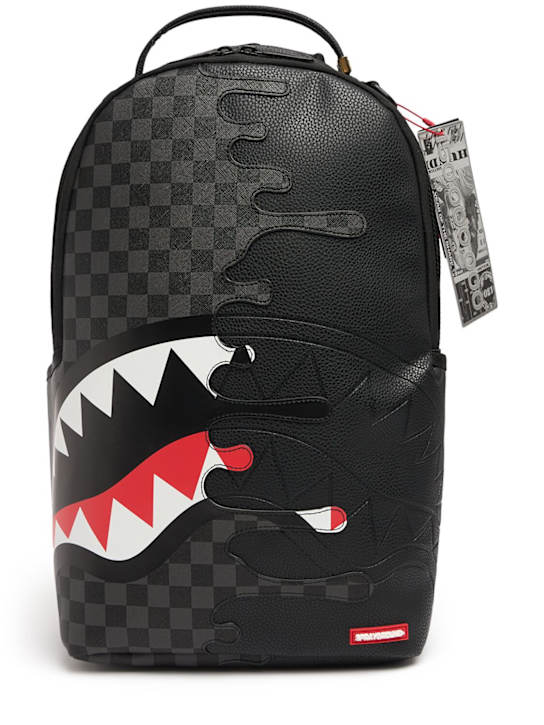 SPRAYGROUND: Printed canvas backpack - White/Black - kids-boys_0 | Luisa Via Roma