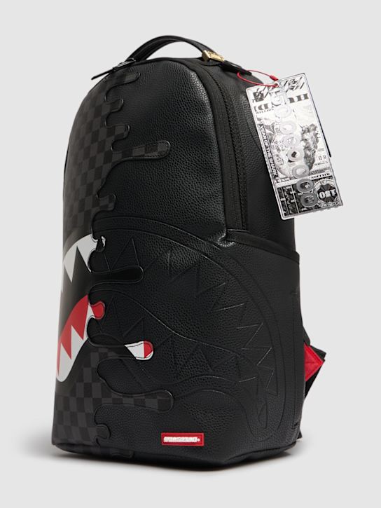 SPRAYGROUND: Printed canvas backpack - White/Black - kids-boys_1 | Luisa Via Roma