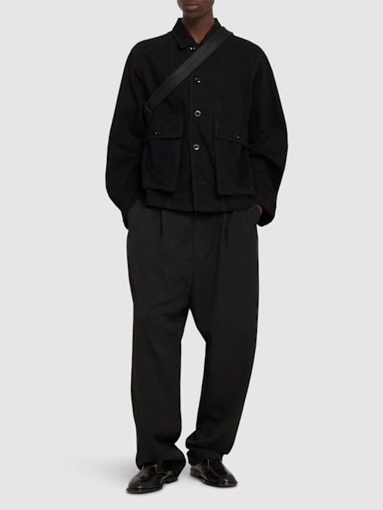 Lemaire: Boxy jacket - Black - men_1 | Luisa Via Roma