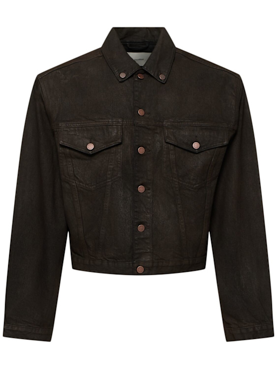 Entire Studios: Shrunken denim jacket - men_0 | Luisa Via Roma