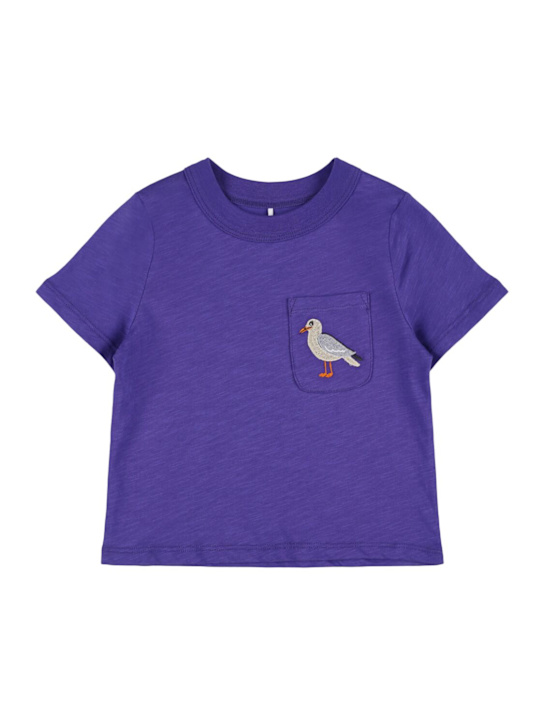 Mini Rodini: Embroidered cotton jersey t-shirt - kids-boys_0 | Luisa Via Roma