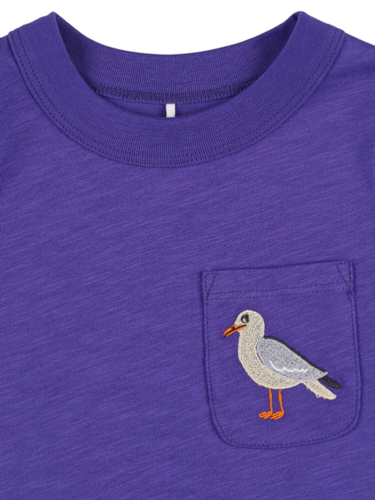 Mini Rodini: Embroidered cotton jersey t-shirt - kids-boys_1 | Luisa Via Roma