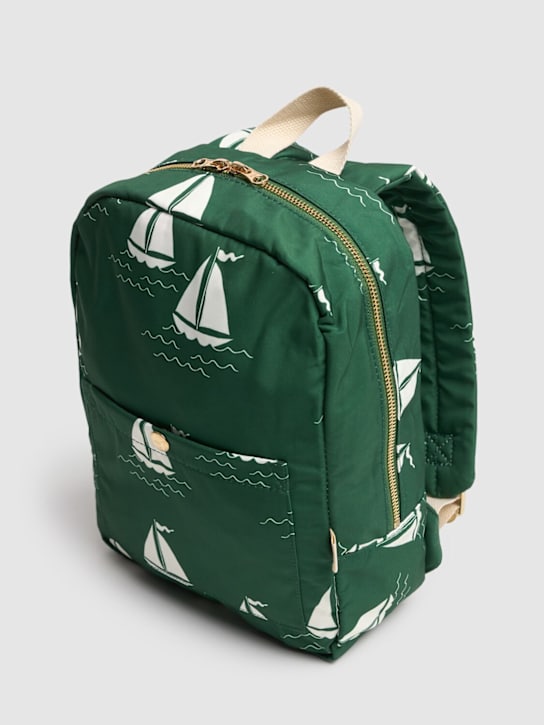 Mini Rodini: Recycelter Polyesterrucksack mit Druck - Grün - kids-boys_1 | Luisa Via Roma