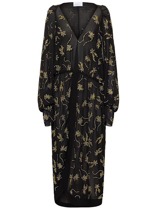 16arlington: Licia embellished chiffon midi dress - women_0 | Luisa Via Roma