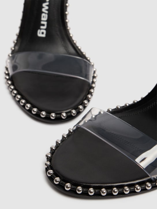 Alexander Wang: 105mm Nova logo PVC sandals - Black - women_4 | Luisa Via Roma