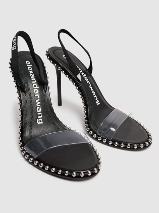 Alexander Wang: 105mm Nova logo PVC sandals - Black - women_2 | Luisa Via Roma