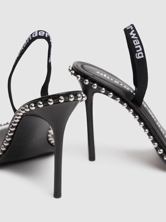 Alexander Wang: 105mm Nova logo PVC sandals - Black - women_3 | Luisa Via Roma